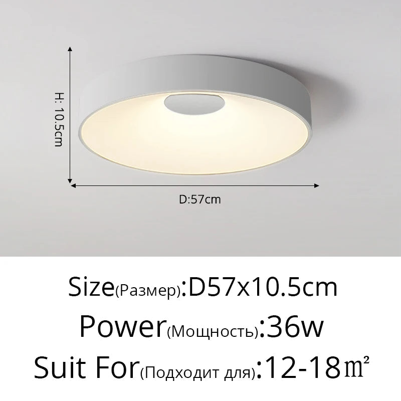 plafonnier led moderne minimaliste rond pour intérieur