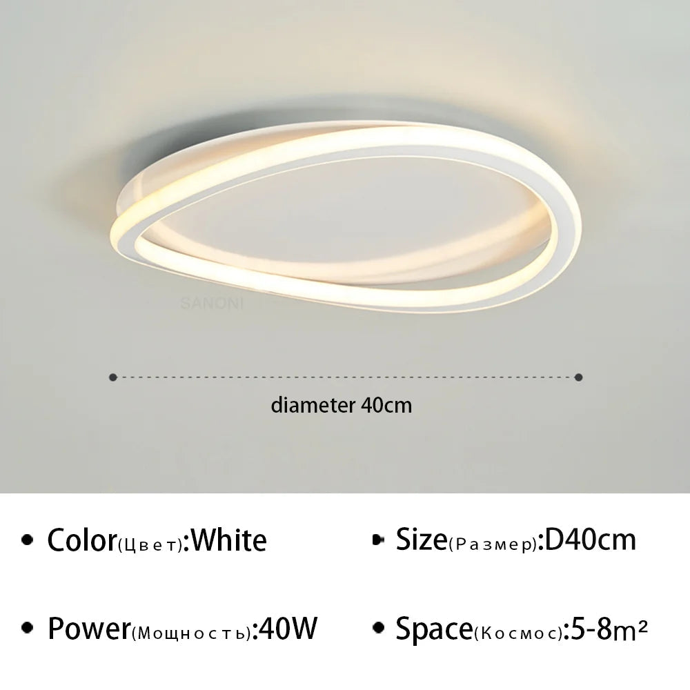 plafonnier led moderne nordique pour décoration intérieure maison