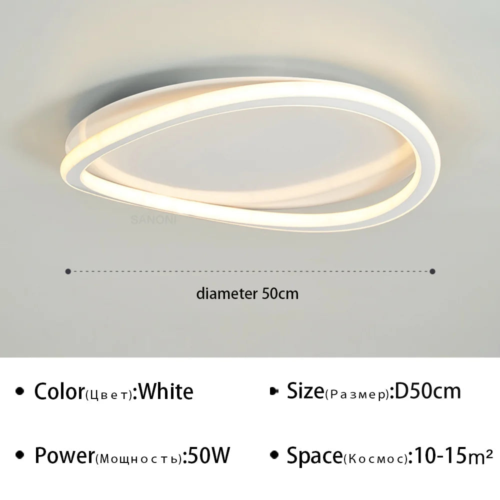 plafonnier led moderne nordique pour décoration intérieure maison