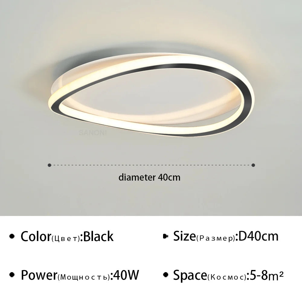 plafonnier led moderne nordique pour décoration intérieure maison