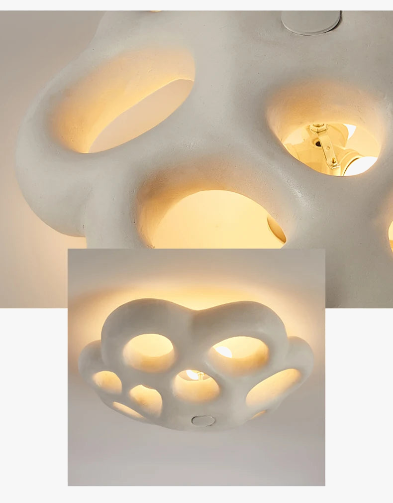 plafonnier led moderne nordique wabi sabi personnalisé fleur