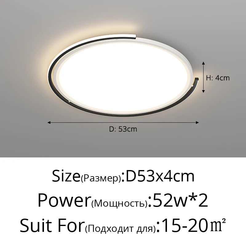 plafonnier led moderne pour éclairage décoratif intérieur