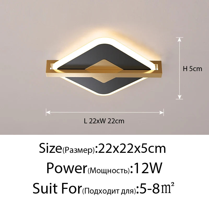 plafonnier led moderne pour éclairage intérieur style nordique