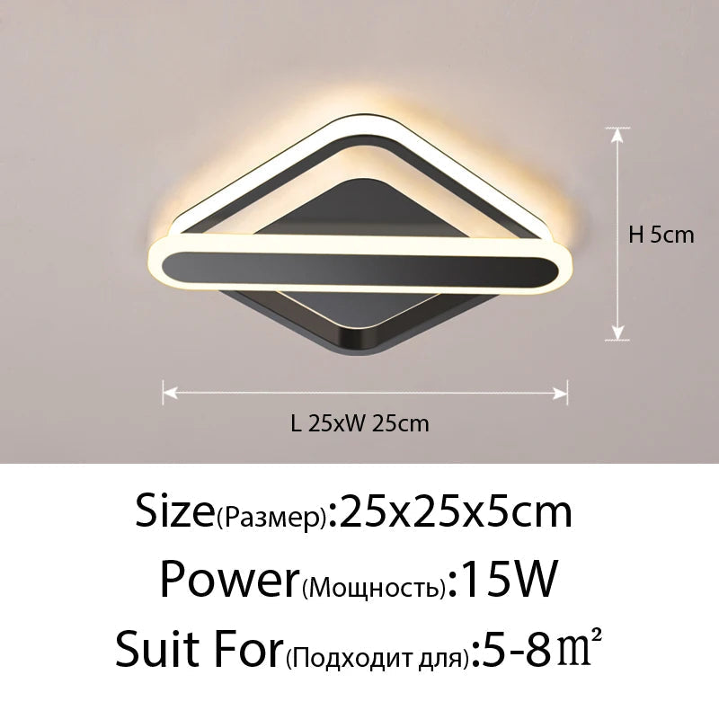 plafonnier led moderne pour éclairage intérieur style nordique