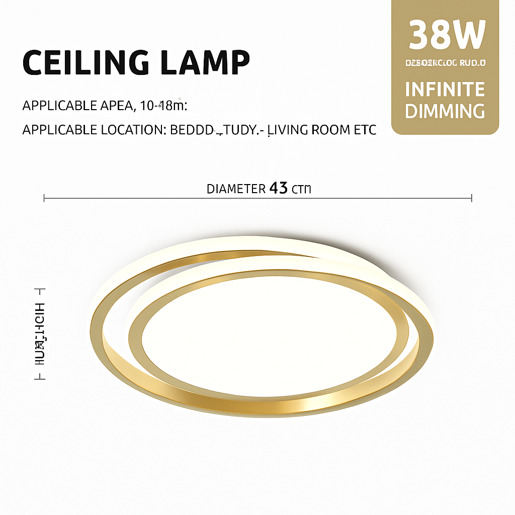 plafonnier led moderne pour décoration d'intérieur élégante