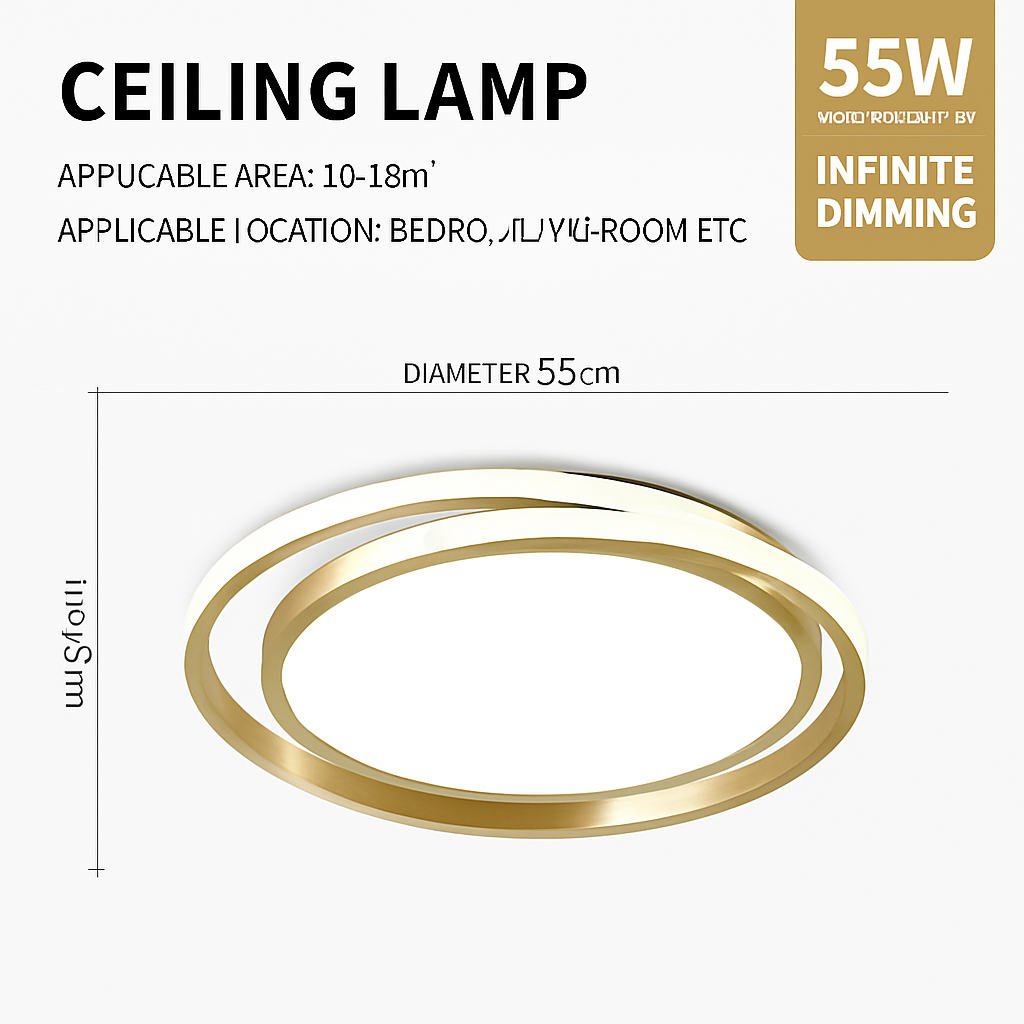 plafonnier led moderne pour décoration d'intérieur élégante