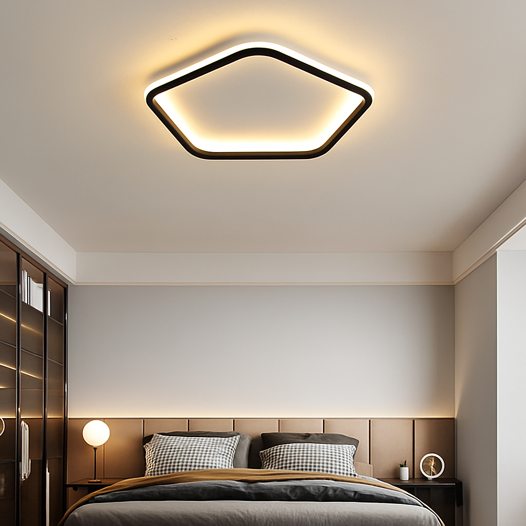plafonnier led moderne pour décoration intérieure et ambiance chaleureuse