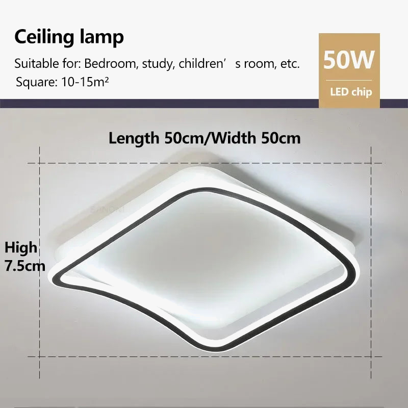 plafonnier led moderne pour décoration intérieure élégante et simple