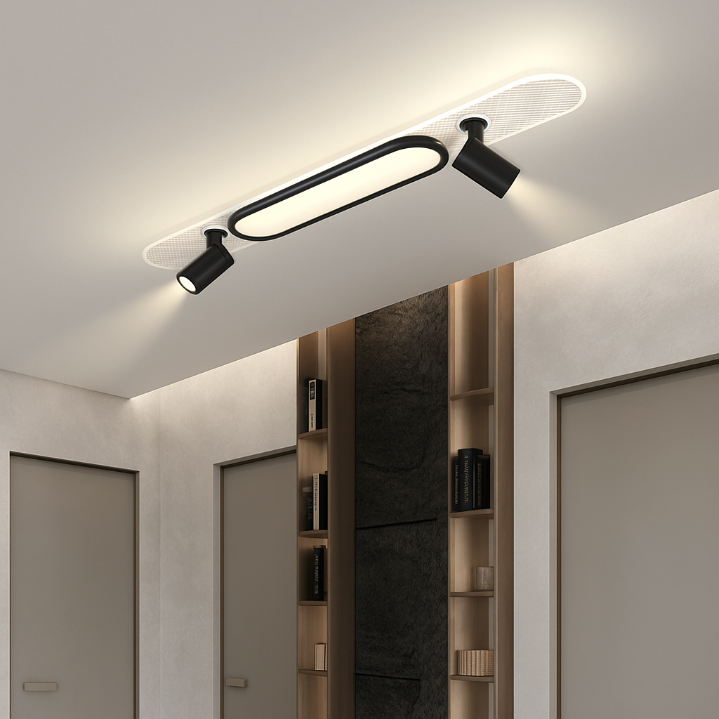 Plafonnier LED moderne pour salon couloir vestiaire allée plafonnier avec projecteur lustres décor luminaire