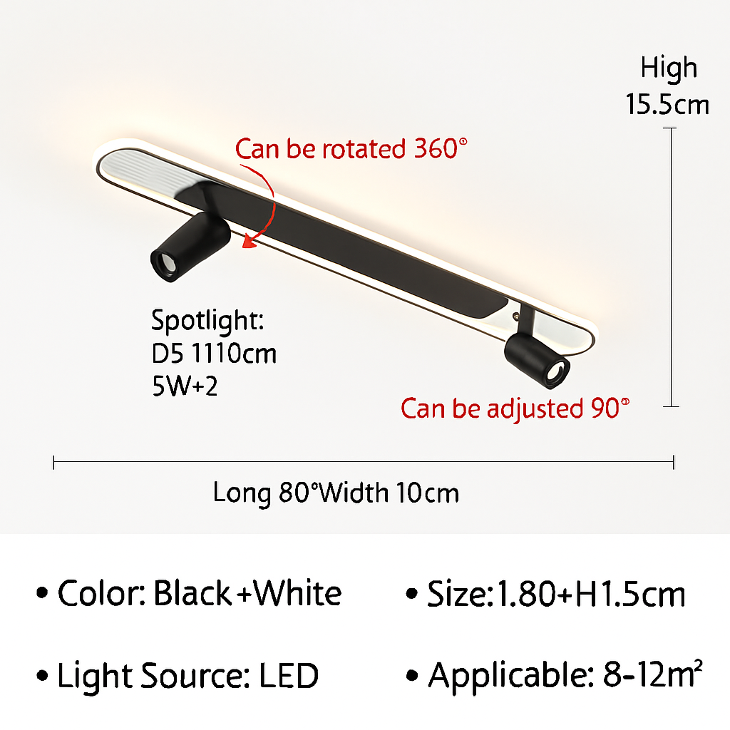 Plafonnier LED moderne pour salon couloir vestiaire allée plafonnier avec projecteur lustres décor luminaire