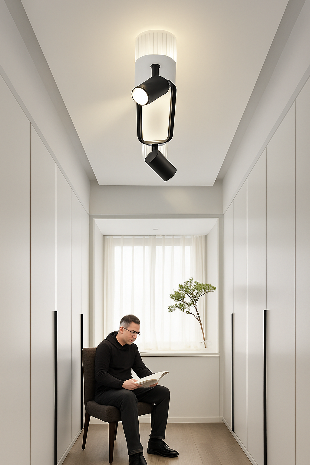 Plafonnier LED moderne pour salon couloir vestiaire allée plafonnier avec projecteur lustres décor luminaire