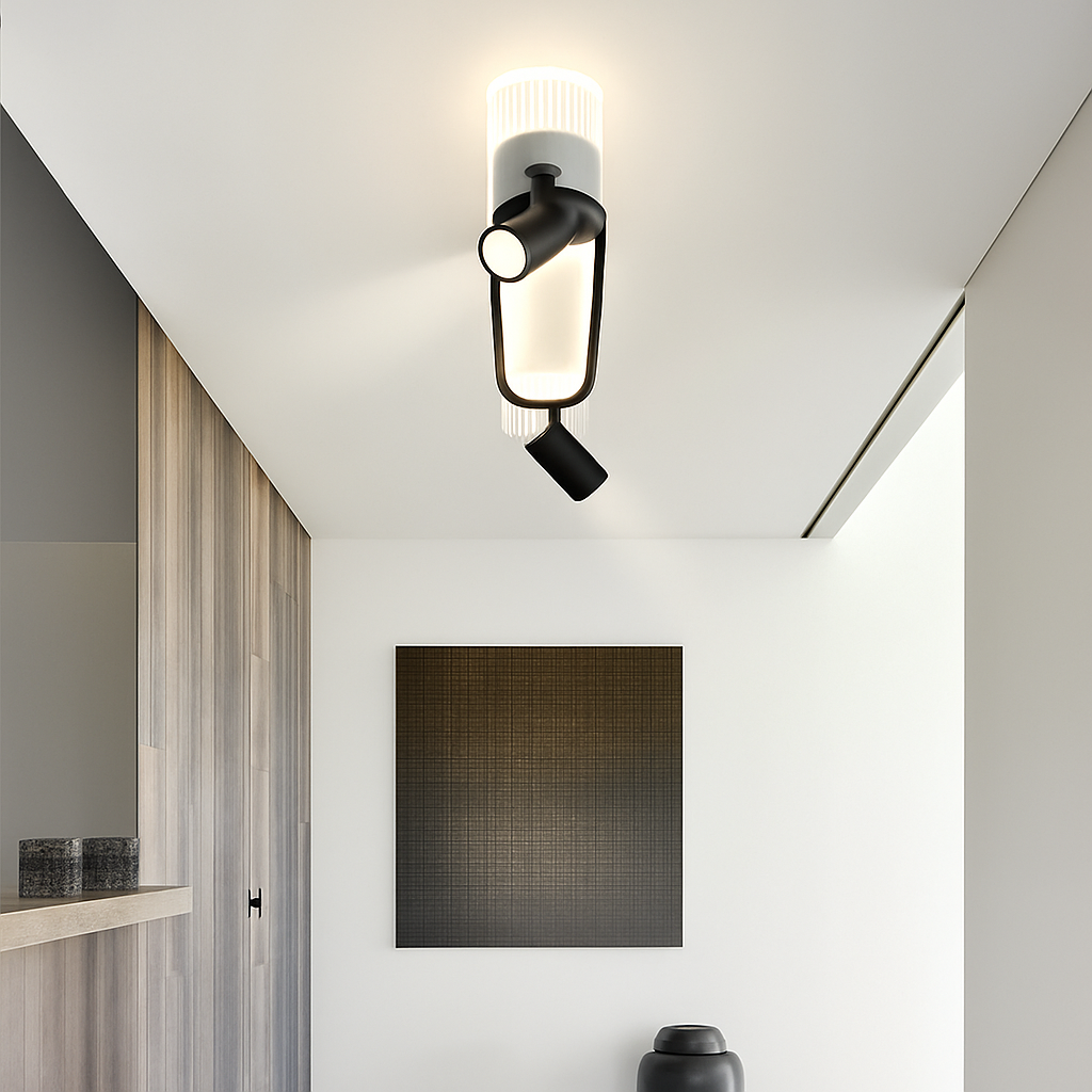 Plafonnier LED moderne pour salon couloir vestiaire allée plafonnier avec projecteur lustres décor luminaire