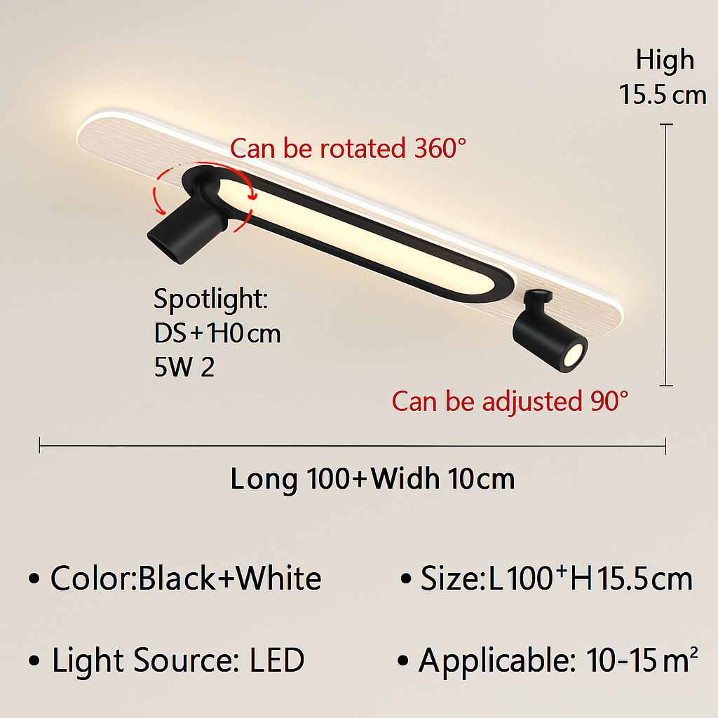 Plafonnier LED moderne pour salon couloir vestiaire allée plafonnier avec projecteur lustres décor luminaire