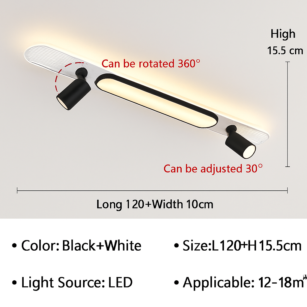 Plafonnier LED moderne pour salon couloir vestiaire allée plafonnier avec projecteur lustres décor luminaire