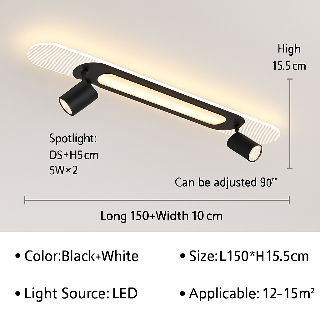 Plafonnier LED moderne pour salon couloir vestiaire allée plafonnier avec projecteur lustres décor luminaire