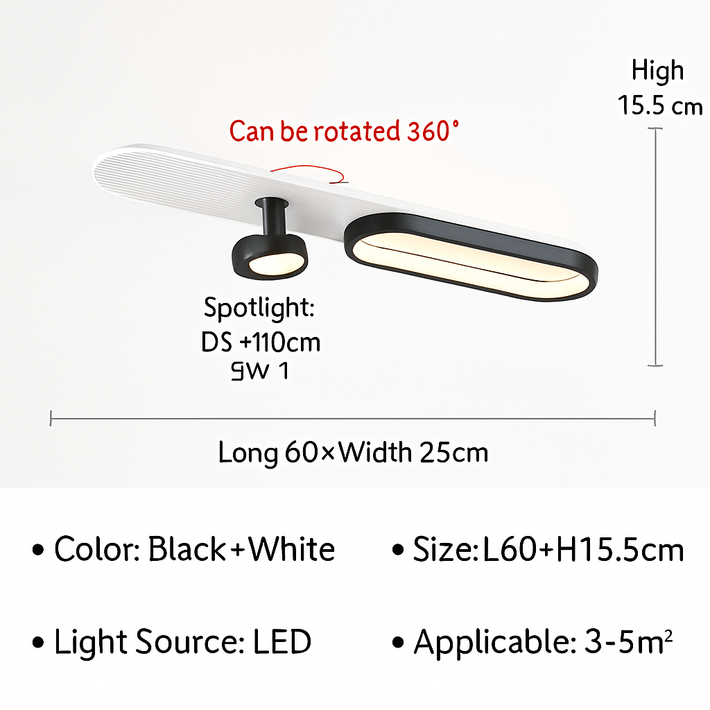 Plafonnier LED moderne pour salon couloir vestiaire allée plafonnier avec projecteur lustres décor luminaire