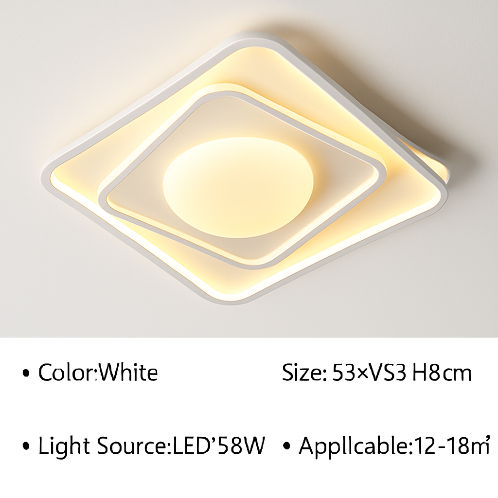 Plafonnier LED moderne pour salon salle à manger chambre Hall Ultra mince Lustre intérieur décoration de la maison luminaire Lustre