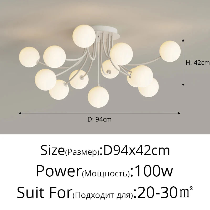 plafonnier led moderne romantique pour décoration intérieure