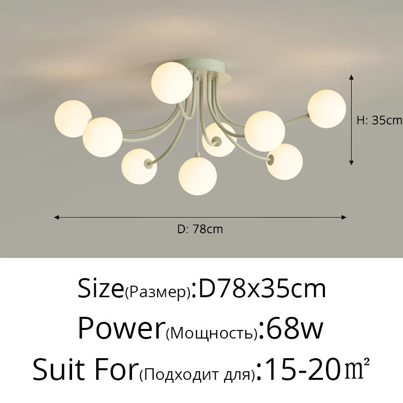 plafonnier led moderne romantique pour décoration intérieure