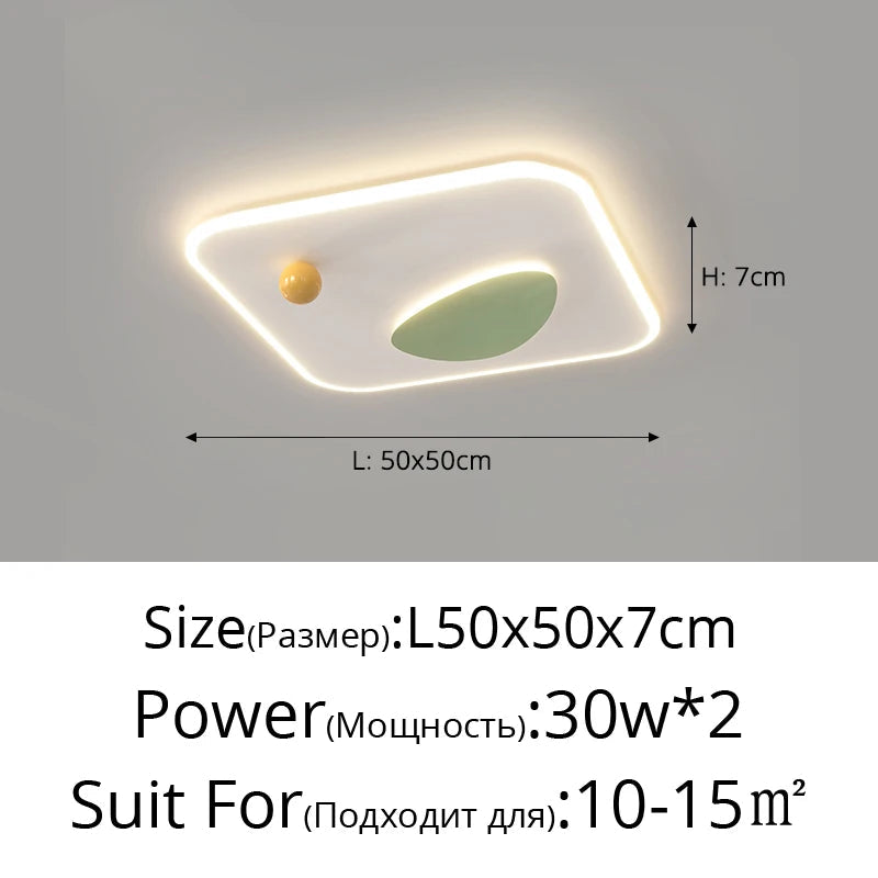 plafonnier led moderne rond carré pour intérieur