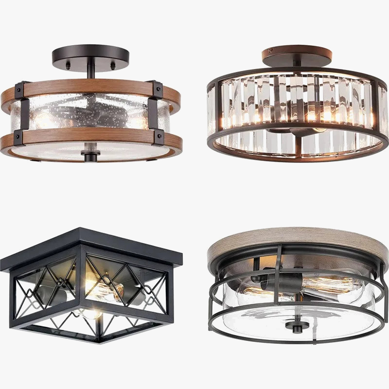 plafonnier led moderne rustique pour éclairage créatif indoor