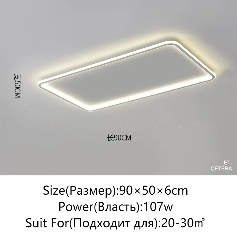 plafonnier led moderne simple variable ronde ou carrée