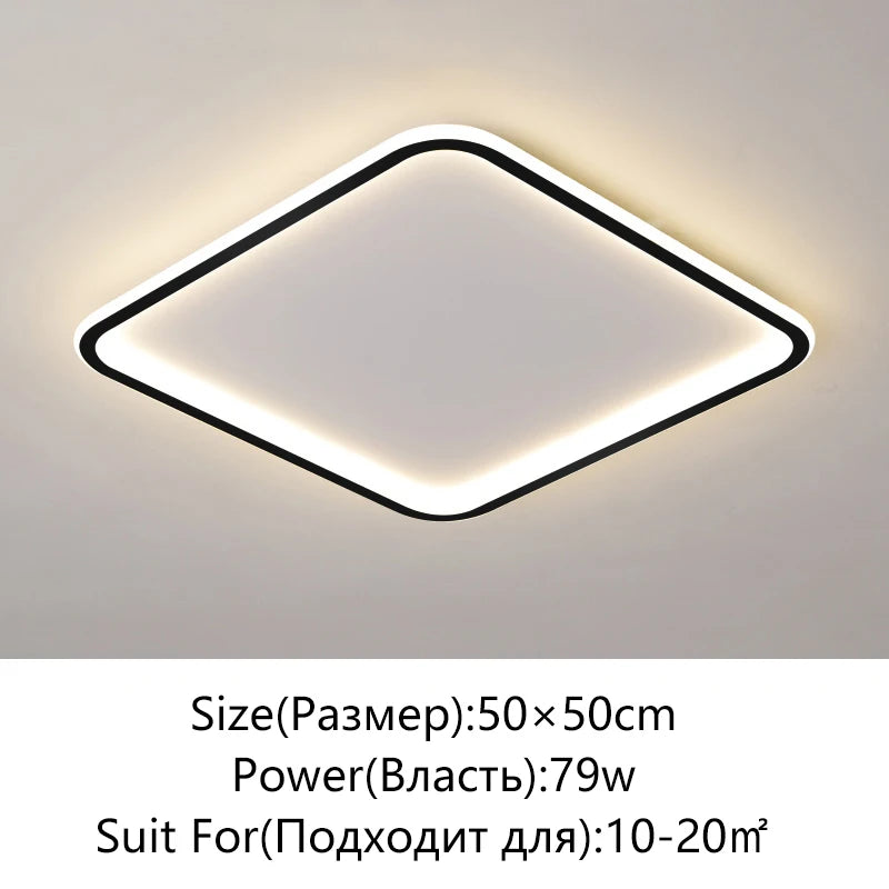 plafonnier led moderne simple variable ronde ou carrée