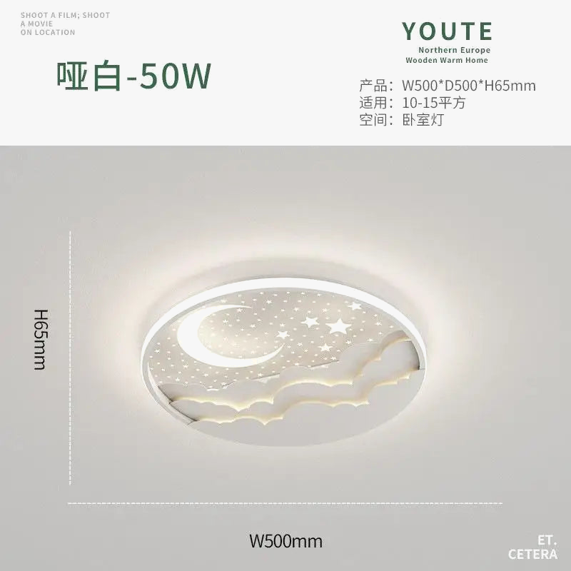 plafonnier led moderne étoile lune pour décoration et lecture