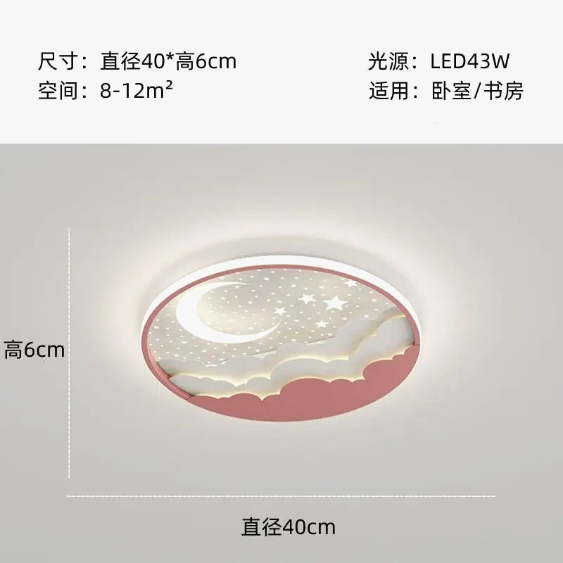 plafonnier led moderne étoile lune pour décoration et lecture