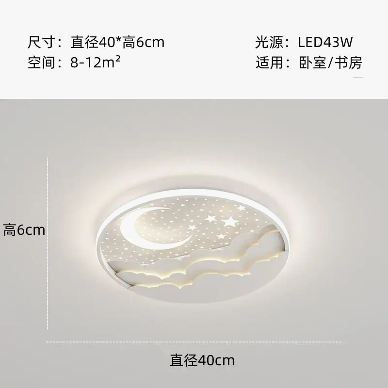 plafonnier led moderne étoile lune pour décoration et lecture