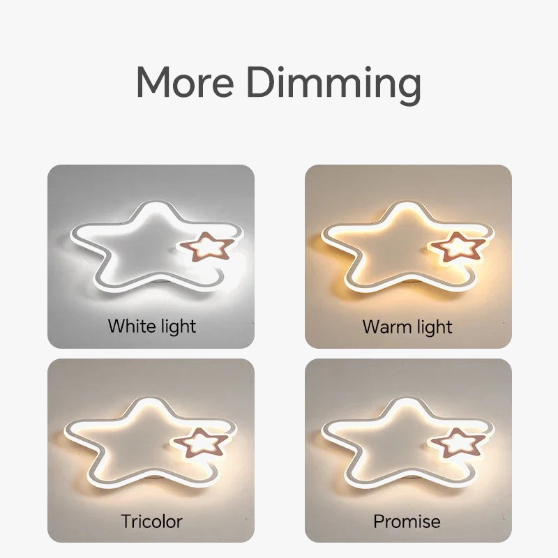 plafonnier led moderne étoile pour décoration d'intérieur lumineuse