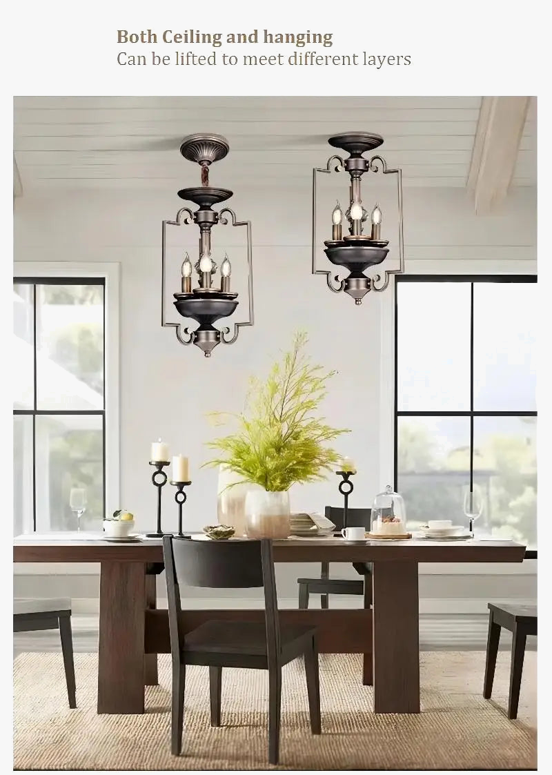 plafonnier led multi-têtes style industriel rétro américain décoratif