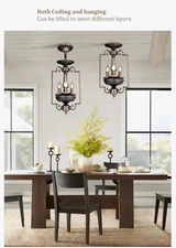 plafonnier led multi-têtes style industriel rétro américain décoratif