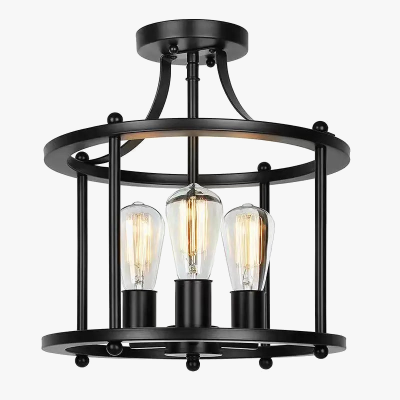plafonnier led multi-têtes style industriel rétro américain décoratif