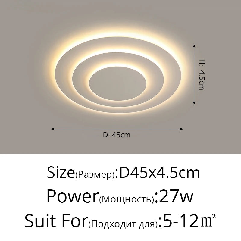 plafonnier led multicouche blanc minimaliste moderne