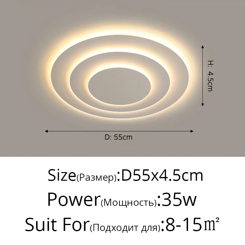 plafonnier led multicouche blanc minimaliste moderne
