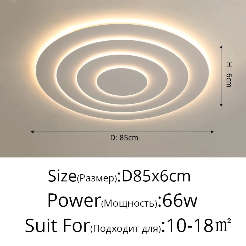 plafonnier led multicouche blanc minimaliste moderne