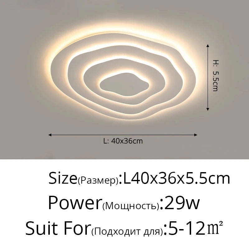 plafonnier led multicouche blanc minimaliste moderne