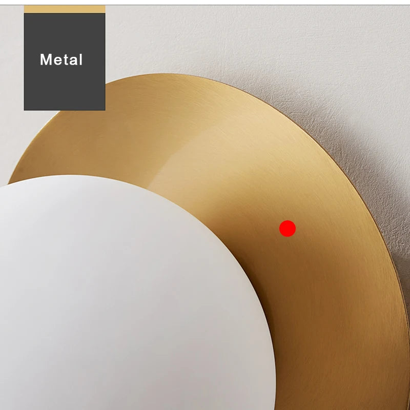 plafonnier led nordique avec boule de verre dépoli pour intérieur