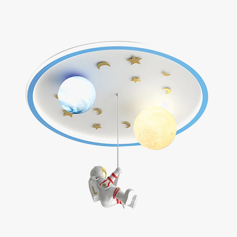 plafonnier led nordique créatif planète astronaute pour enfants
