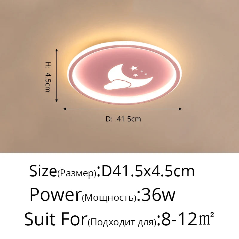 plafonnier led nordique dessin animé lune nuage créatif pour enfants