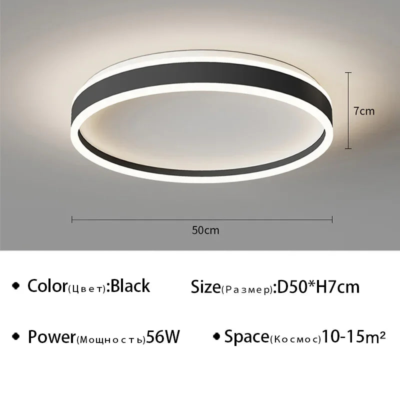 plafonnier led nordique à intensité variable pour intérieur