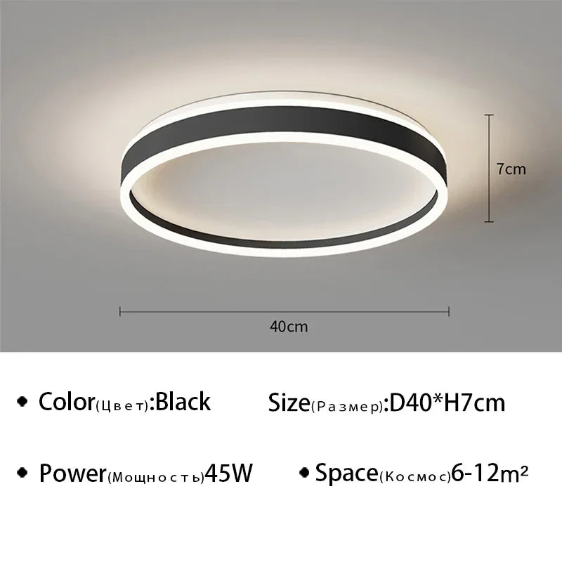 plafonnier led nordique à intensité variable pour intérieur