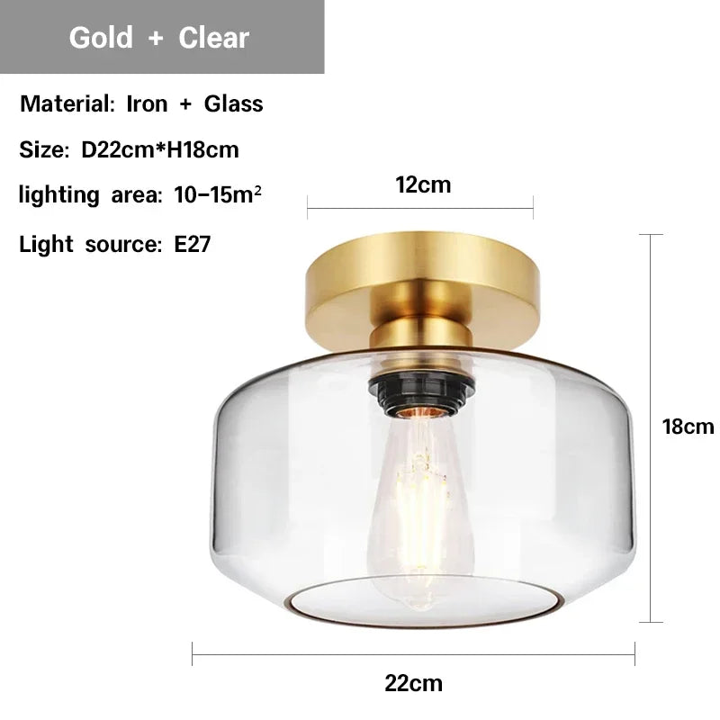 plafonnier led nordique moderne en verre pour décoration maison