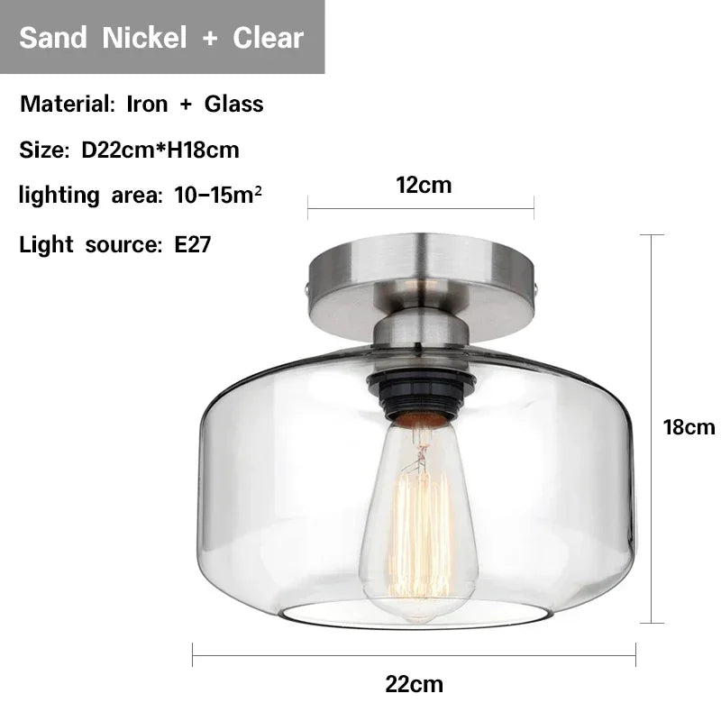 plafonnier led nordique moderne en verre pour décoration maison