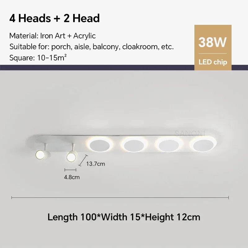 plafonnier led nordique moderne pour décoration intérieure et extérieure