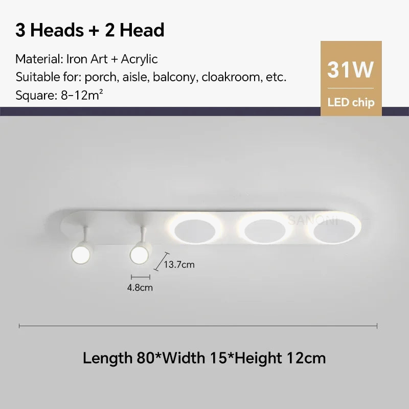 plafonnier led nordique moderne pour décoration intérieure et extérieure