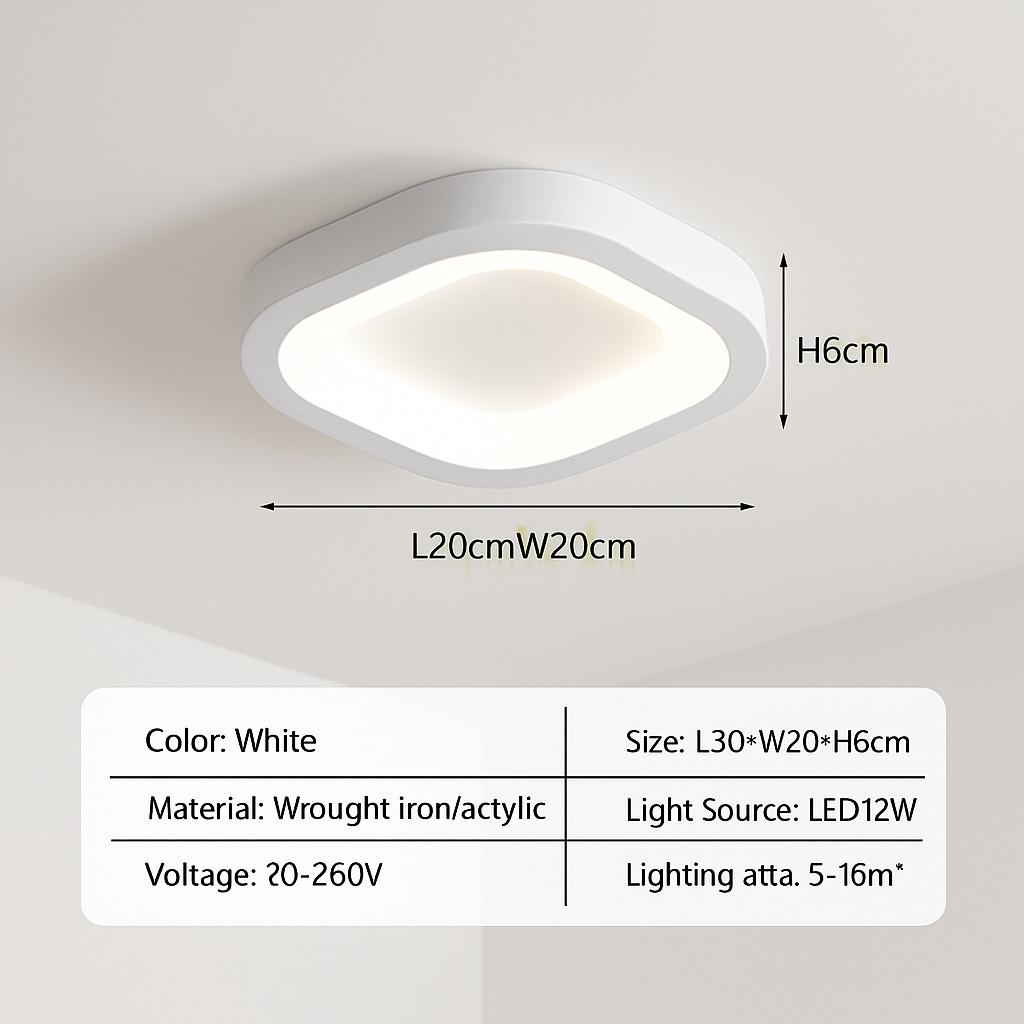 plafonnier led nordique pour décoration intérieure élégante