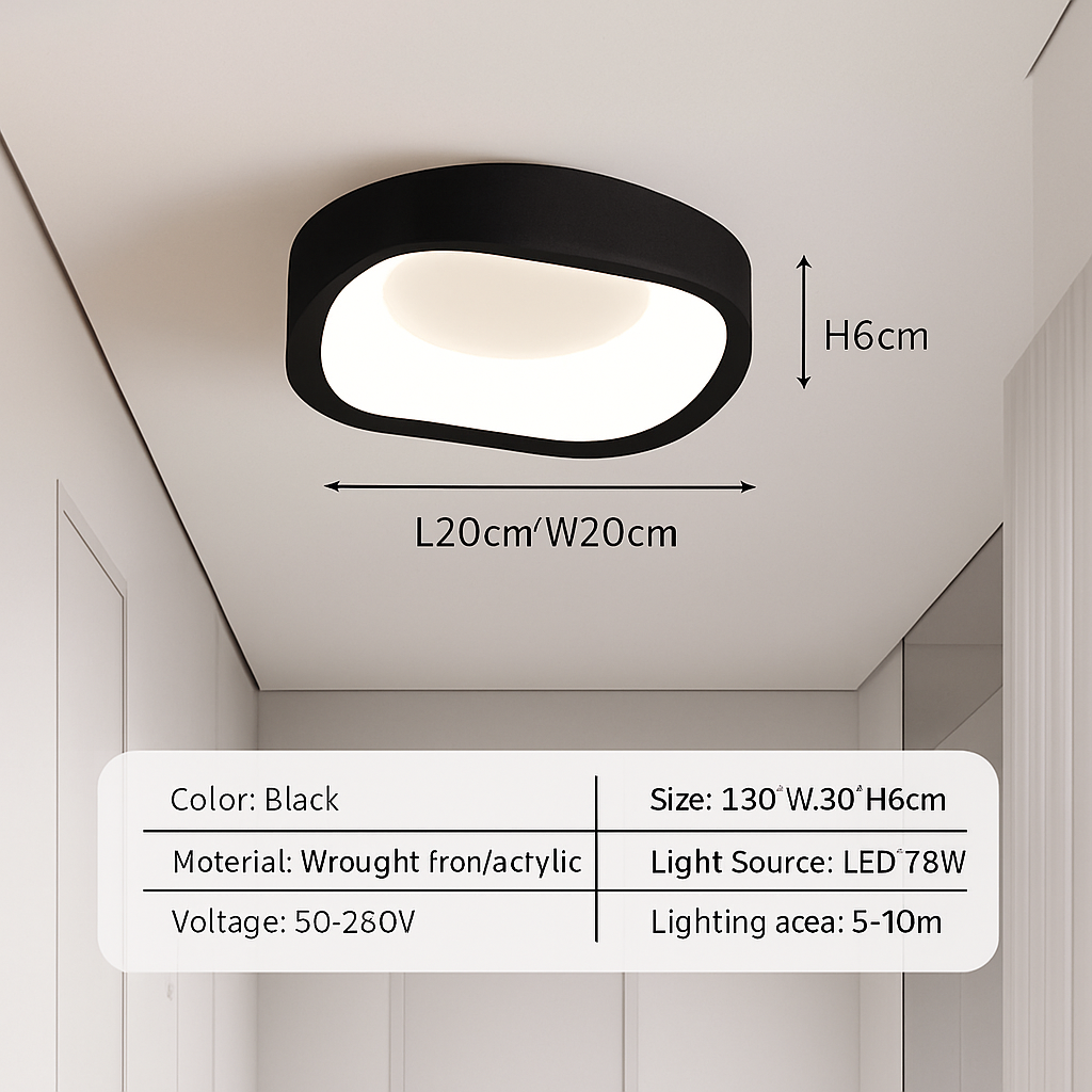 plafonnier led nordique pour décoration intérieure élégante