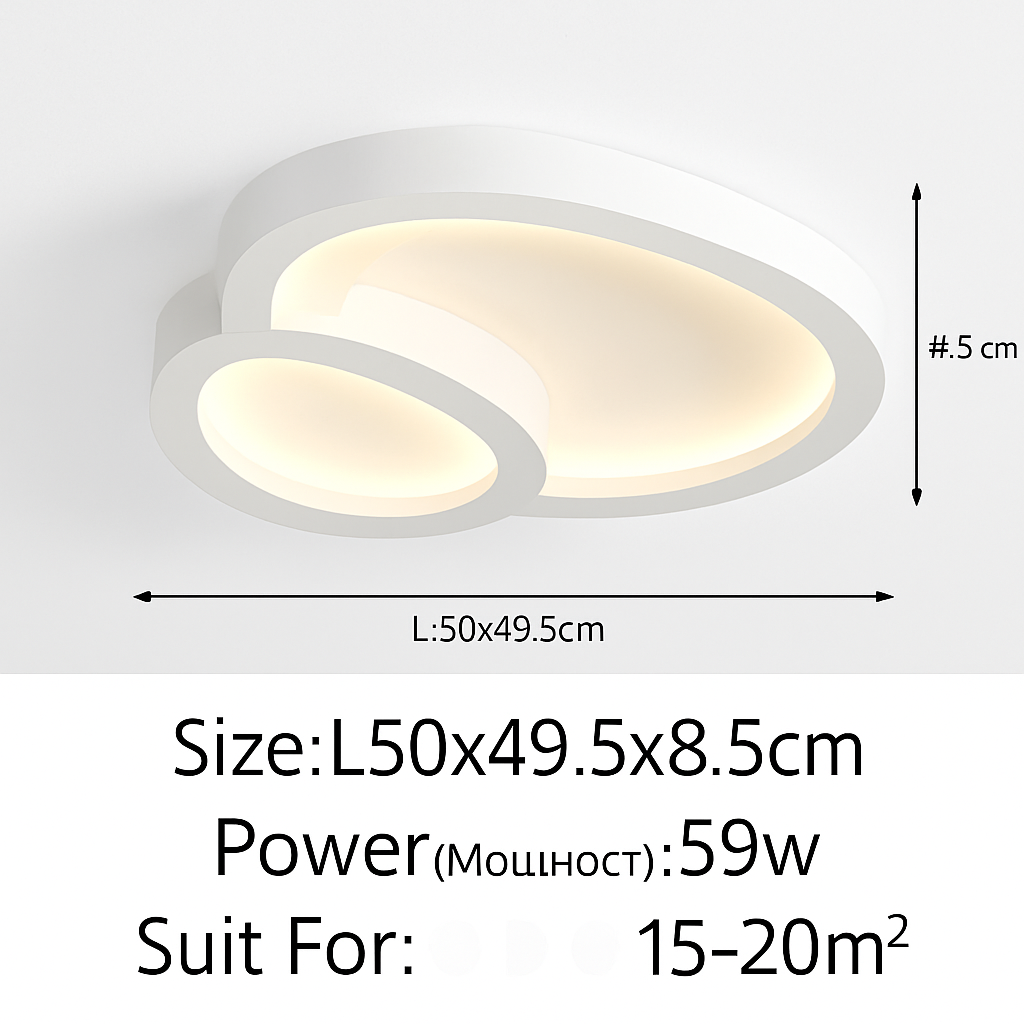 plafonnier led nordique pour décoration intérieure élégante